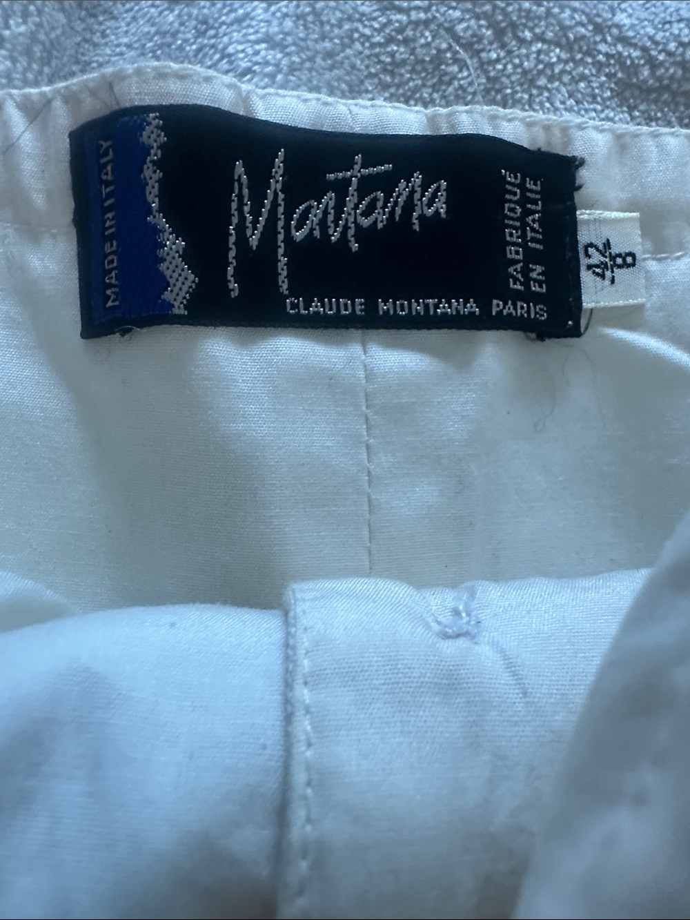 CLAUDE MONTANA Ivory Strapless Button-Front Corset Top - Picture 4 of 7